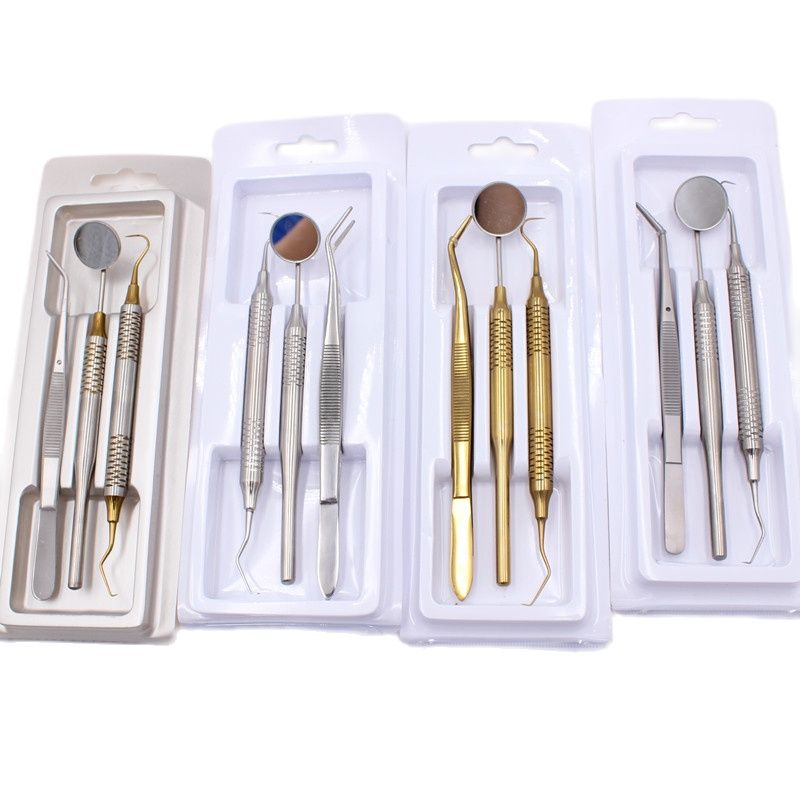 Teeth Whitening Kit - 3pcs/pack Stainless Steel Dental Tools Kit