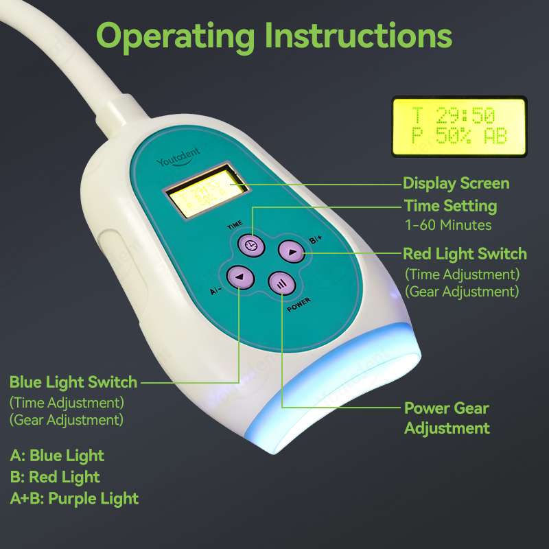 50W Dental Touch Screen 3 Colo - огляд і ціна Teeth Whitening Led Light