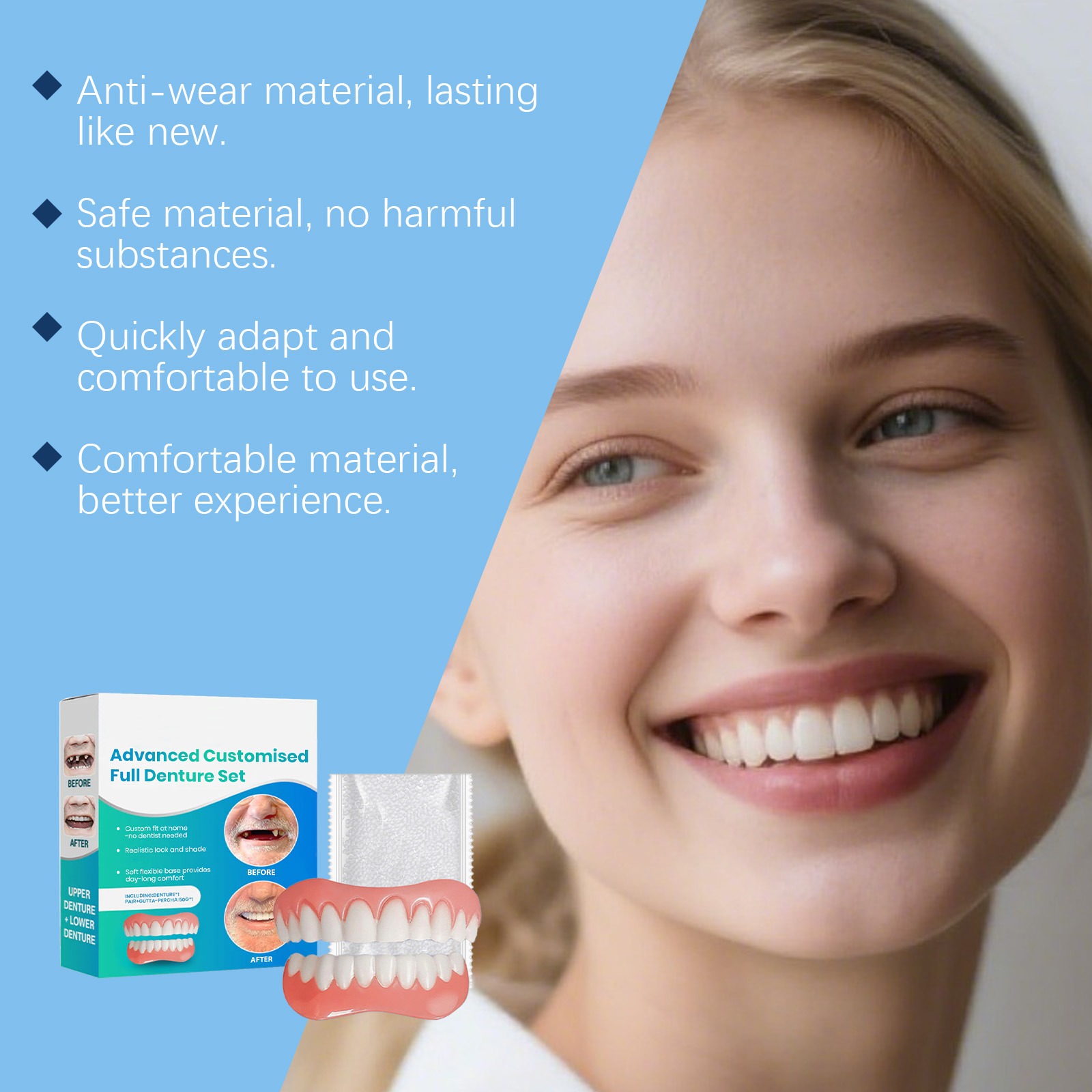 Trendy Comfort Flexible Dentur - огляд і ціна Teeth Whitening Kit