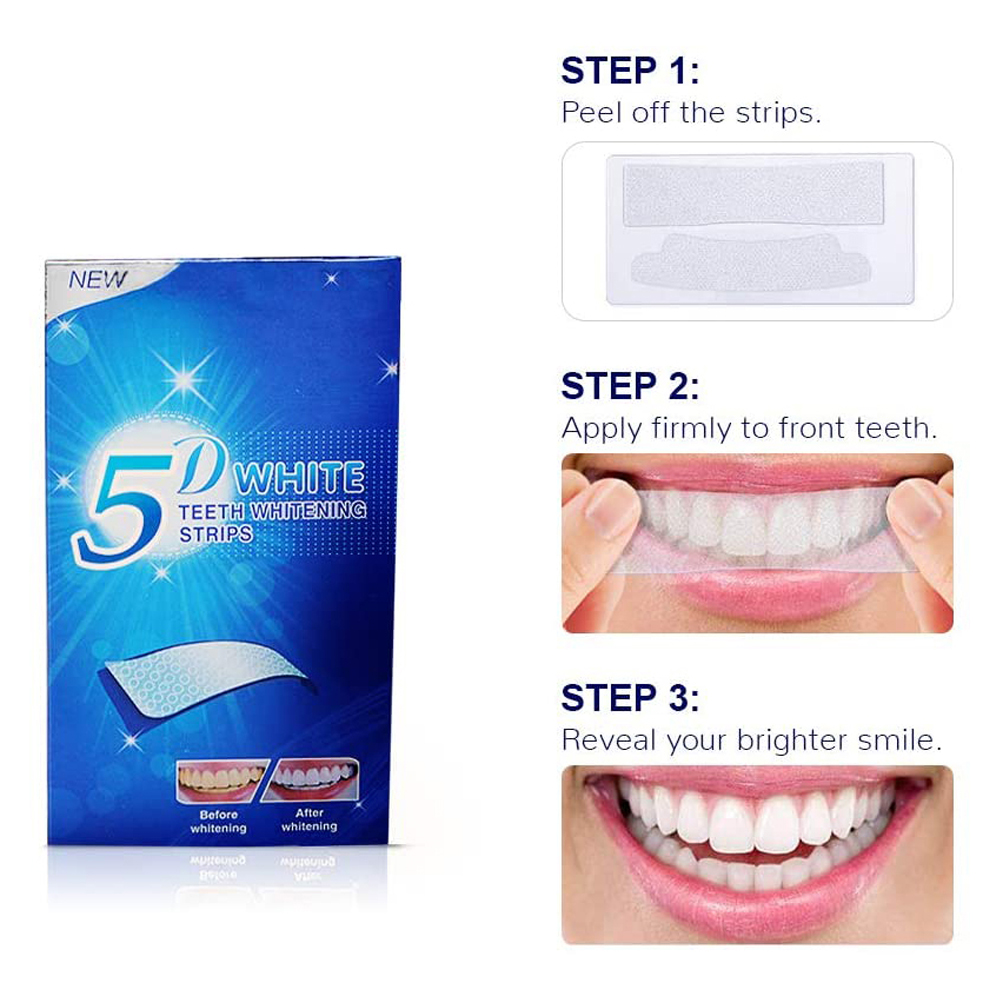 5D White Teeth Whitening Strip - огляд і ціна Teeth Whitening Xylitol