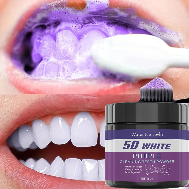 5D White Teeth Powder. Purple  - огляд і ціна Teeth Whitening Baking Soda
