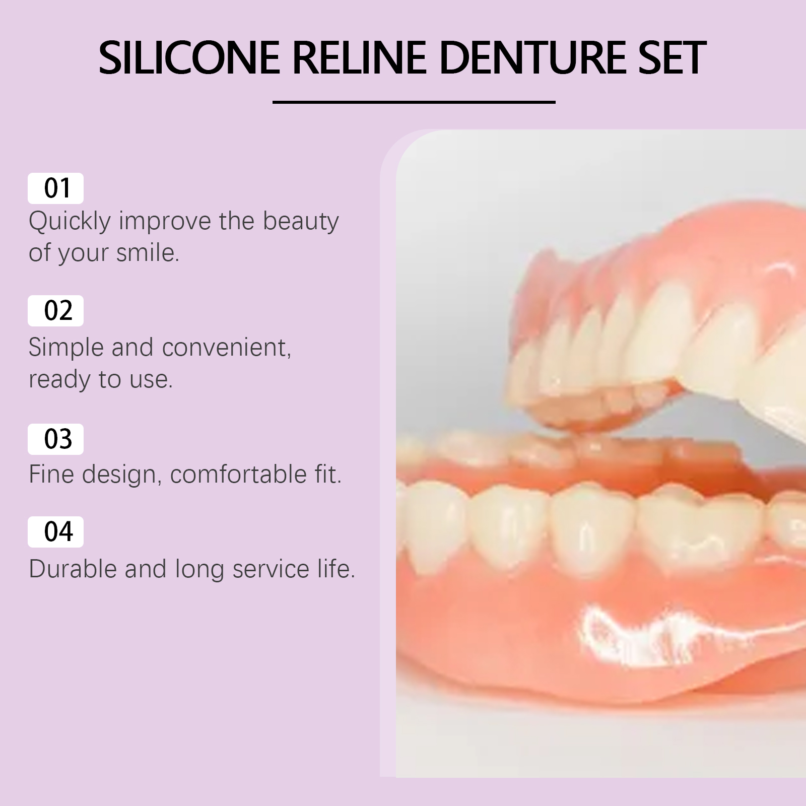Silicone Denture Set Fit Tempo - огляд і ціна Teeth Whitening Kit