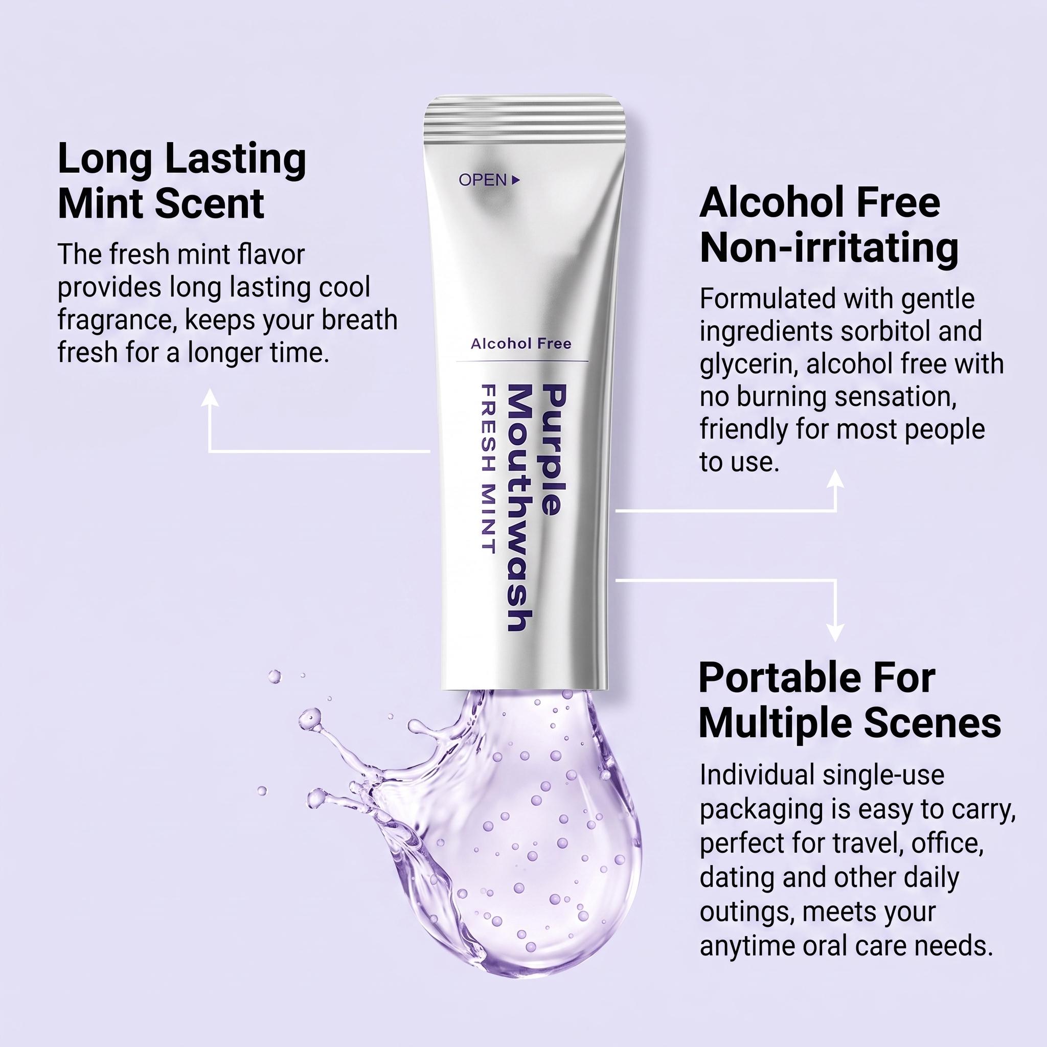 20Pack Purple Mouthwash For Te - огляд і ціна Teeth Whitening Xylitol