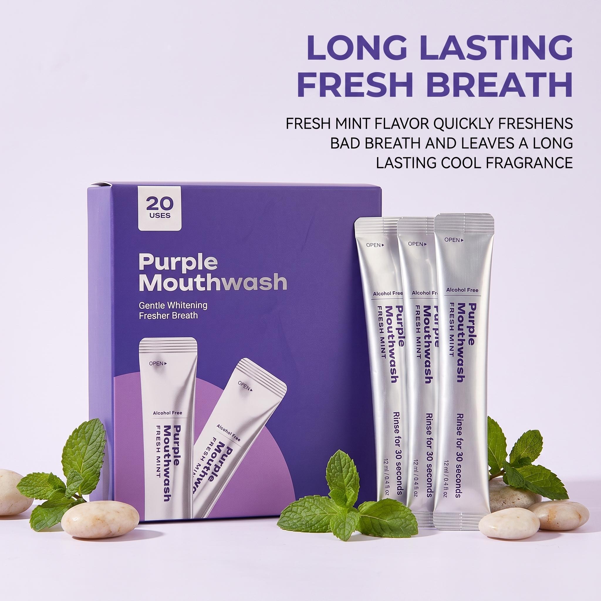 20Pack Purple Mouthwash For Te - огляд і ціна Teeth Whitening Xylitol