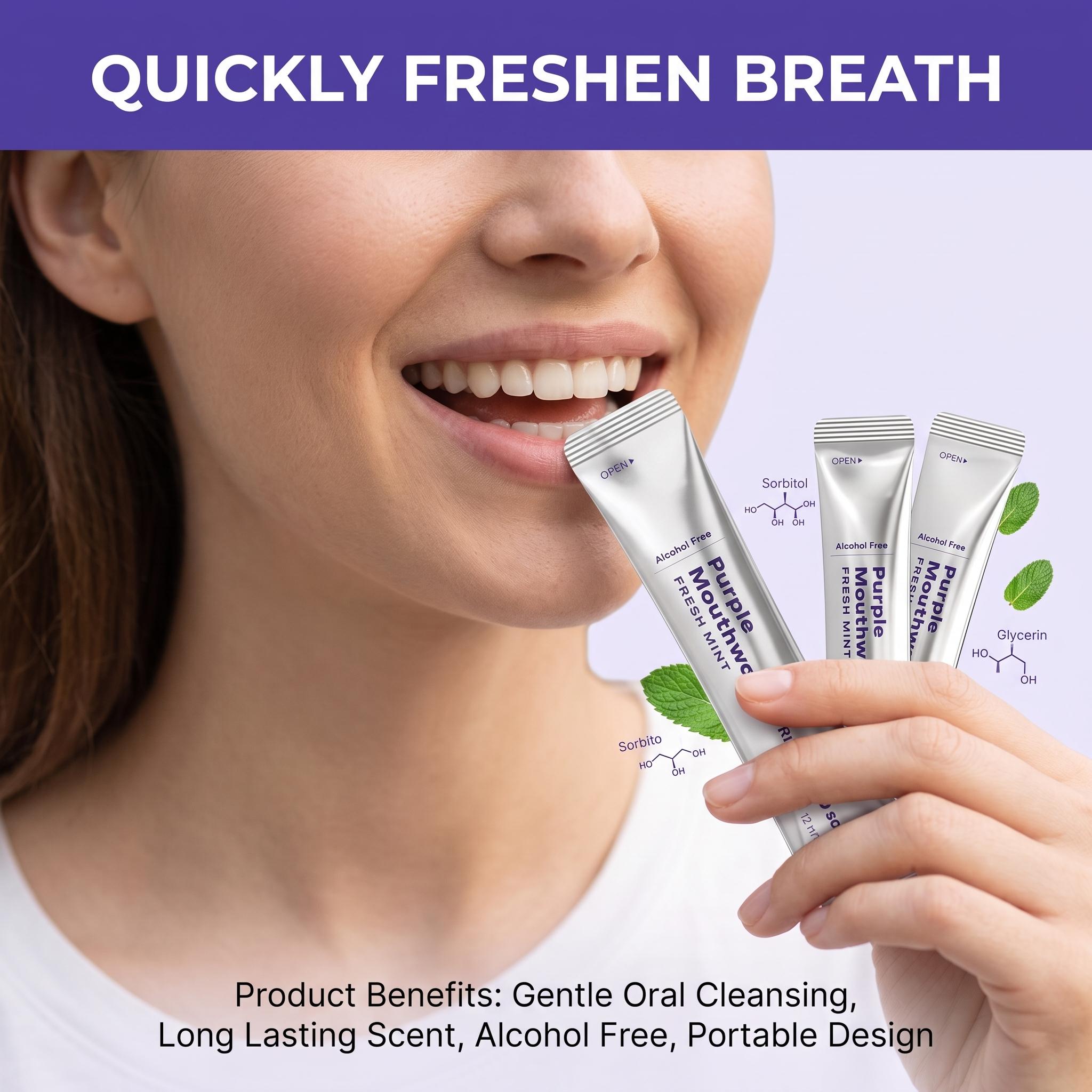 20Pack Purple Mouthwash For Te - огляд і ціна Teeth Whitening Xylitol