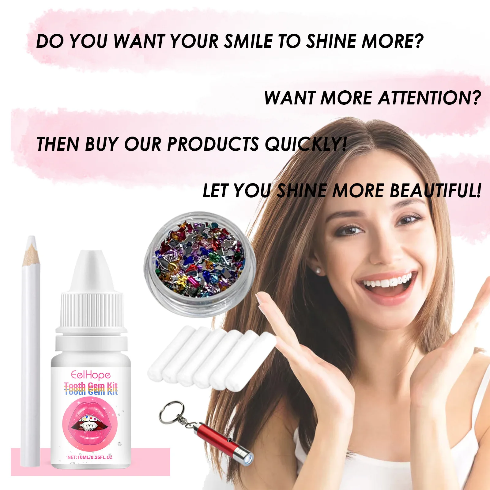 Tooth Jewelry Kit DIY Clear Pr - огляд і ціна Teeth Whitening Kit