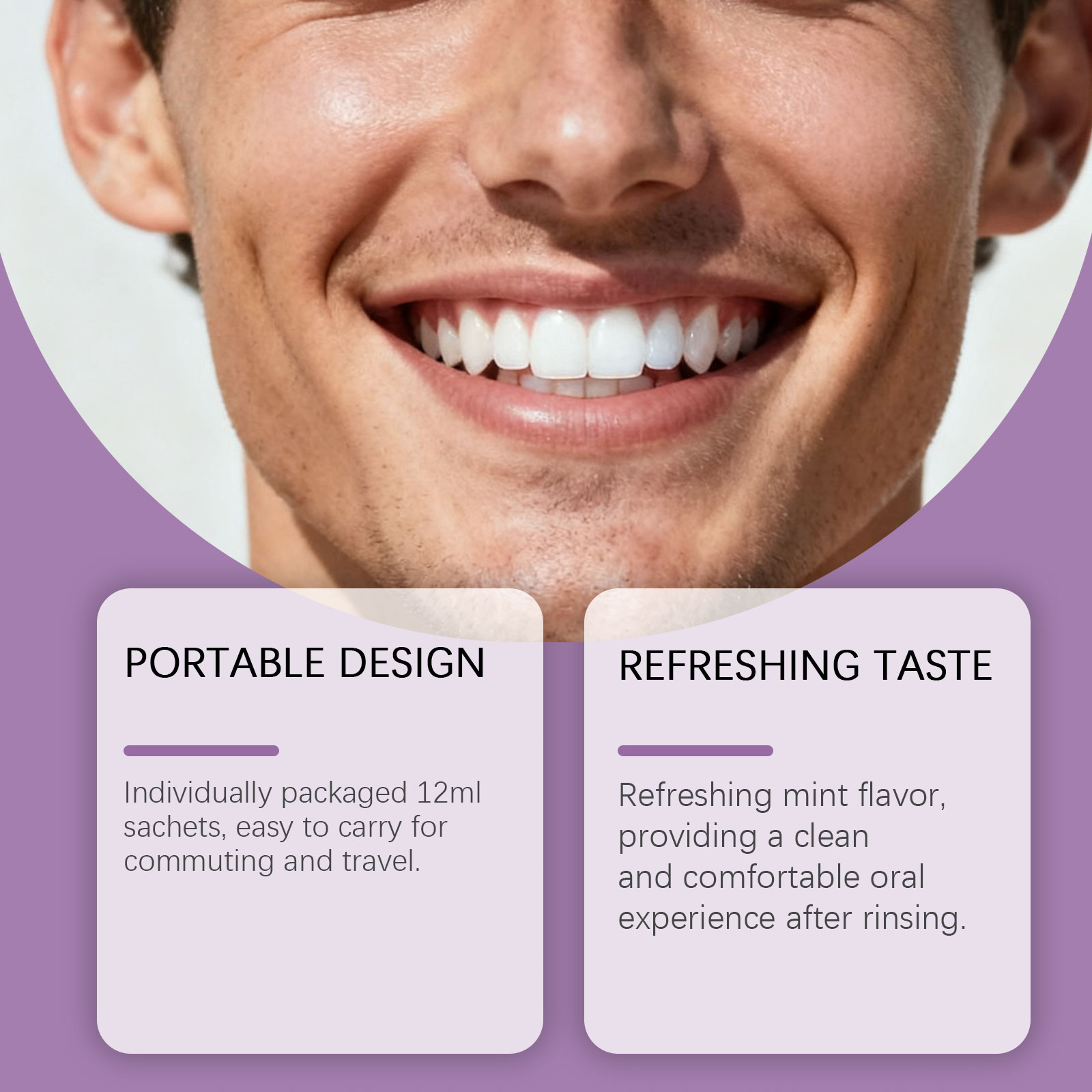 Purple Mouthwash For Teeth Whi - огляд і ціна Teeth Whitening Xylitol