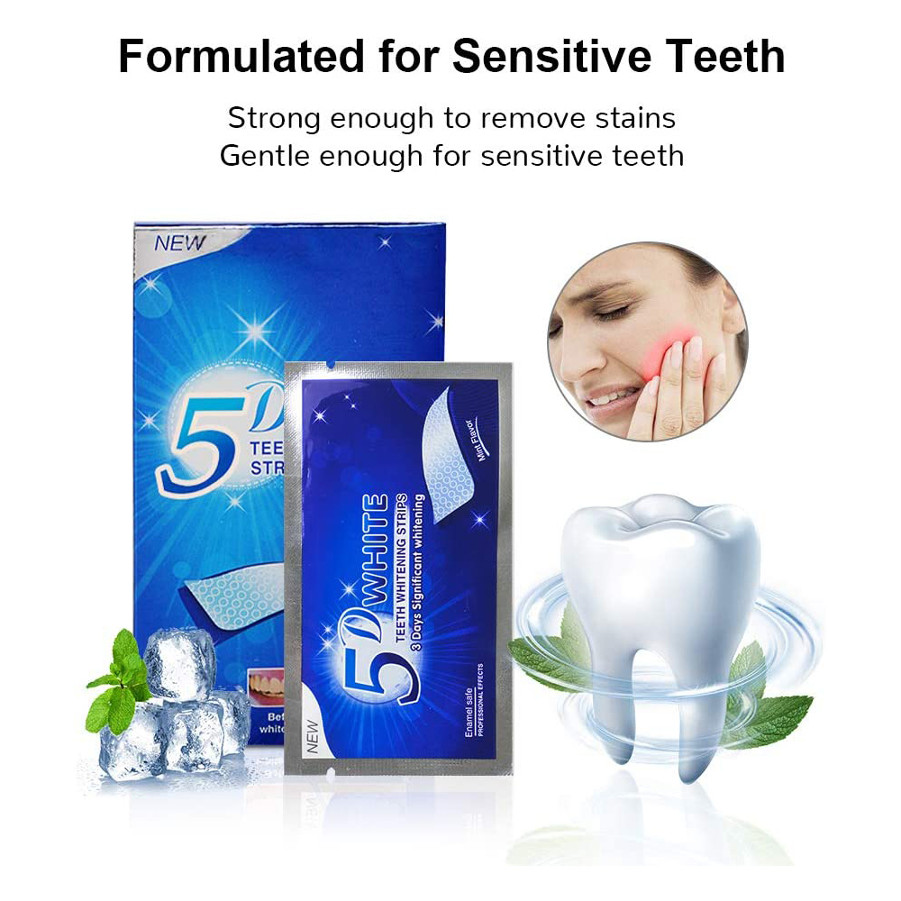 5D White Teeth Whitening Strip - огляд і ціна Teeth Whitening Xylitol