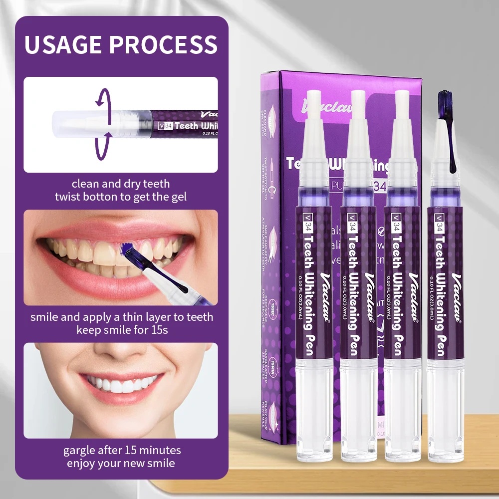 Vaclav V34 Purple teeth whiten - огляд і ціна Teeth Whitening Xylitol